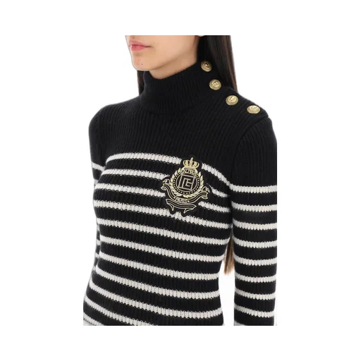 Logo Patch Striped Jumper