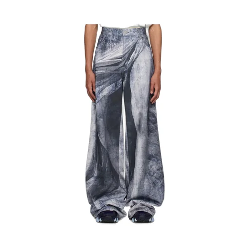 Loose-Fitting Statue Print Jeans