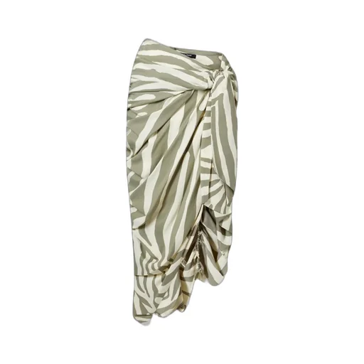 Zebra-Print Midi Skirt