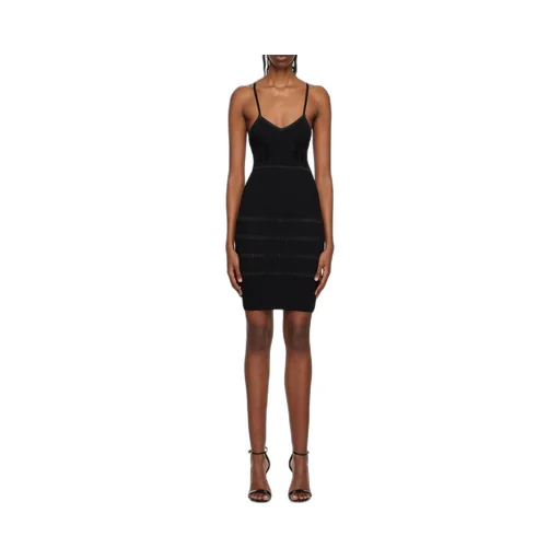 Ribbed V-Neck Mini Dress