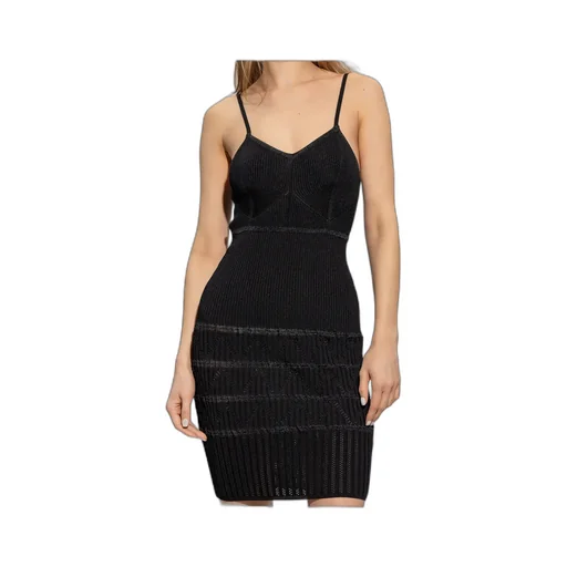 Ribbed V-Neck Mini Dress