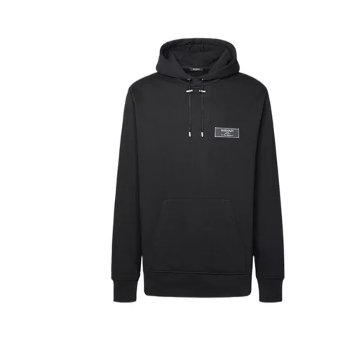 Logo Patch Drawstring Hoodie