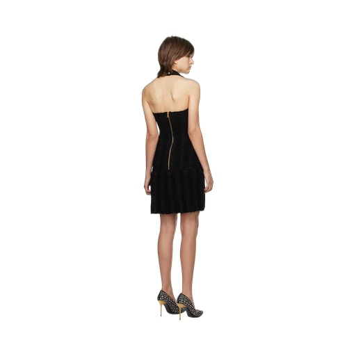 Tweed Halterneck Mini Dress
