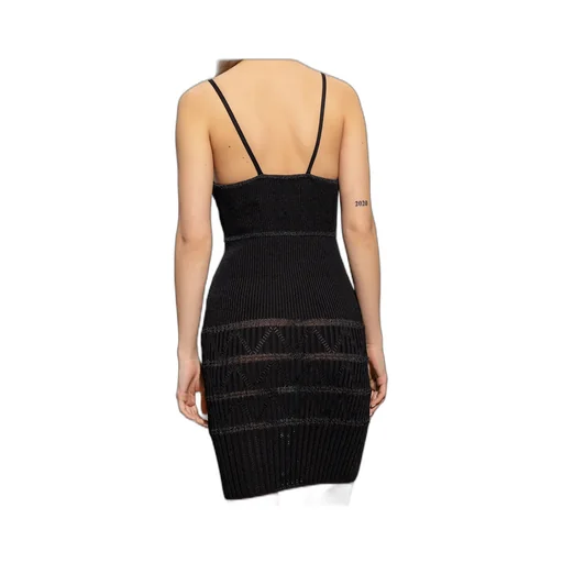 Ribbed V-Neck Mini Dress