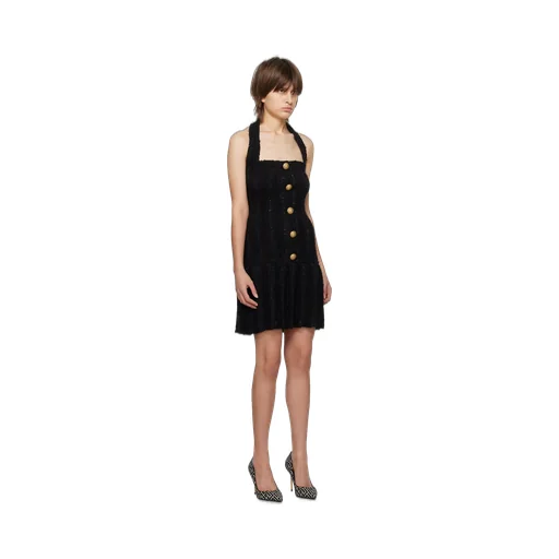 Tweed Halterneck Mini Dress