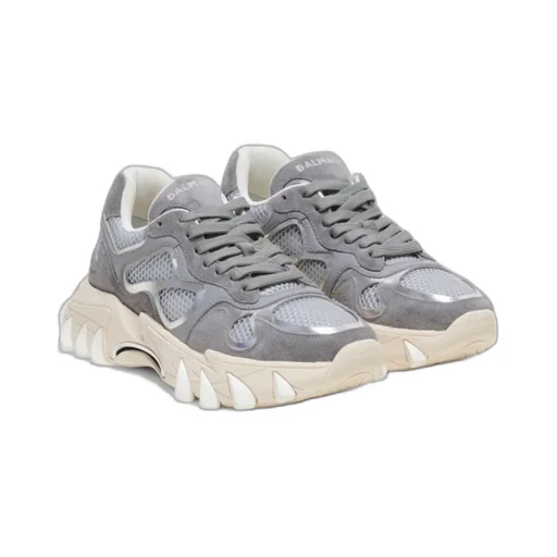 B-East Trainers In Metallic Leather And Mesh