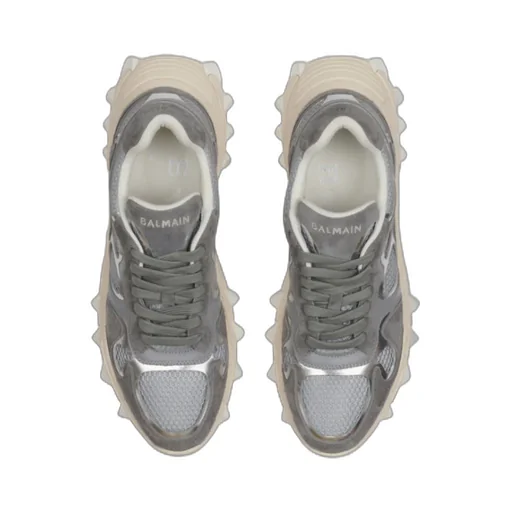 B-East Trainers In Metallic Leather And Mesh