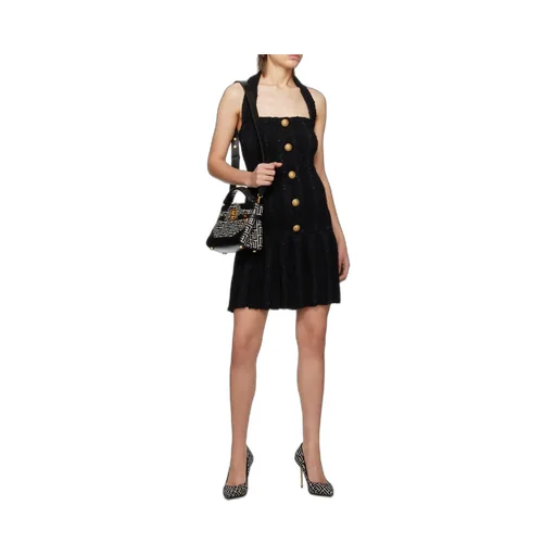 Tweed Halterneck Mini Dress