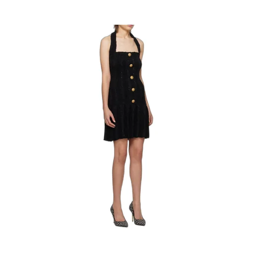 Tweed Halterneck Mini Dress