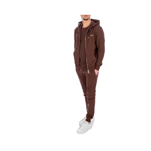 Zipped Logo Printed Hoodie