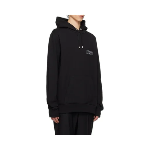 Logo Patch Drawstring Hoodie