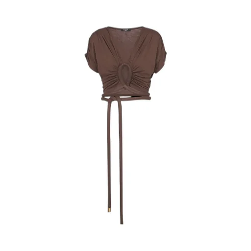 Draped Jersey Crop Top