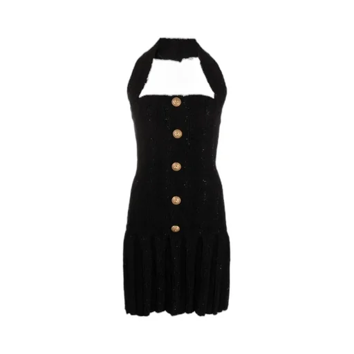 Tweed Halterneck Mini Dress