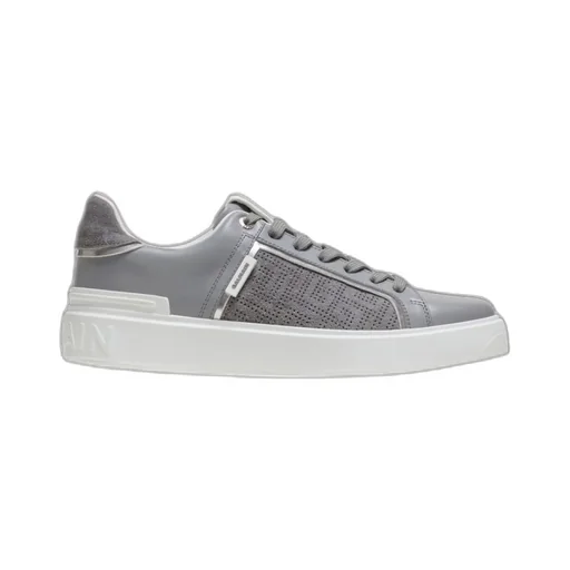 B-Court Trainers In Perforated Monogrammed Leather