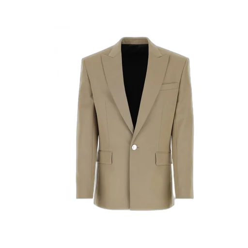 Single-Breasted Wool Suit Jacket