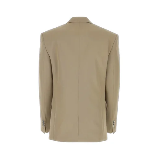 Single-Breasted Wool Suit Jacket