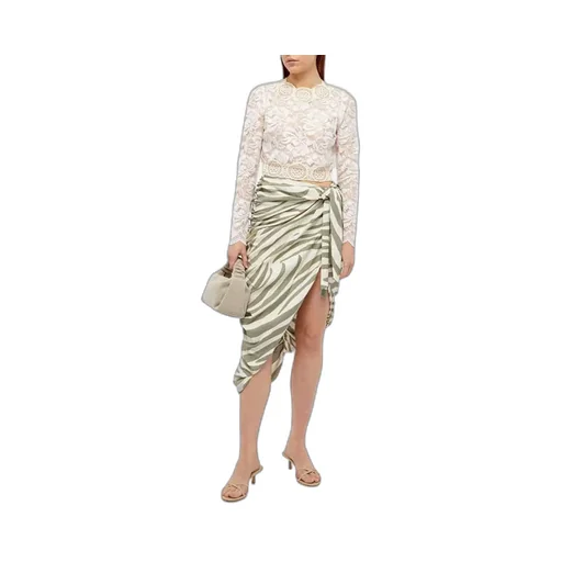 Zebra-Print Midi Skirt
