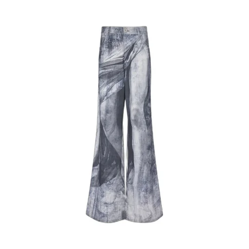 Loose-Fitting Statue Print Jeans
