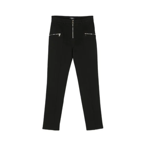 High-Waisted Straight-Leg Trousers