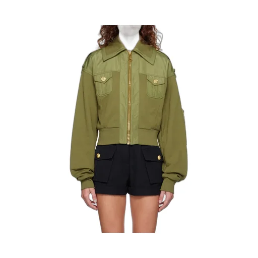 Cropped Bomber Jacket