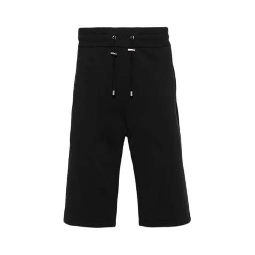 Knee-Length Drawstring Bermuda Shorts