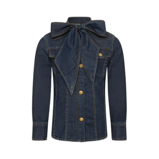 Long-Sleeved Denim Shirt
