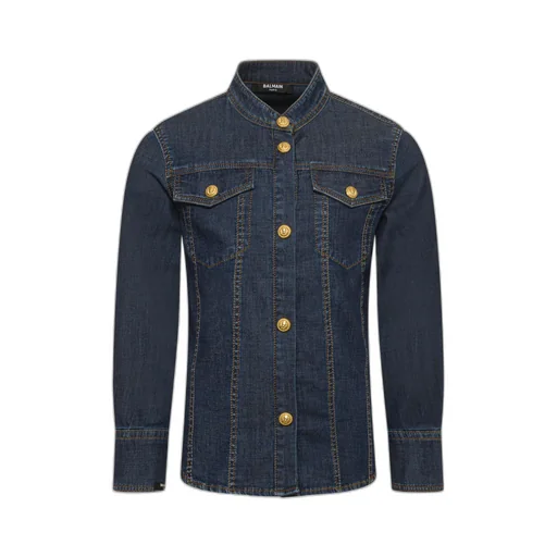 Long-Sleeved Denim Shirt