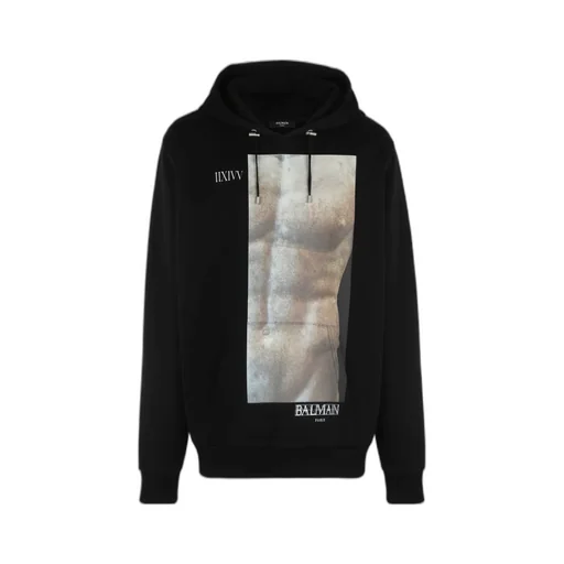 Graphic Printed Drawstring Hoodie