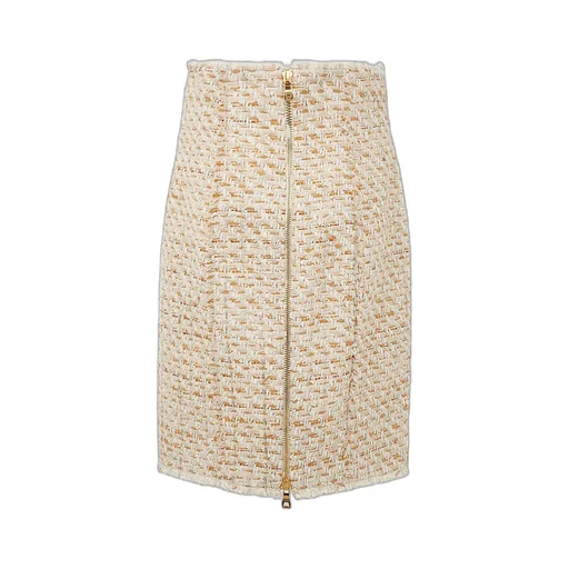 High-Waisted Tweed Skirt