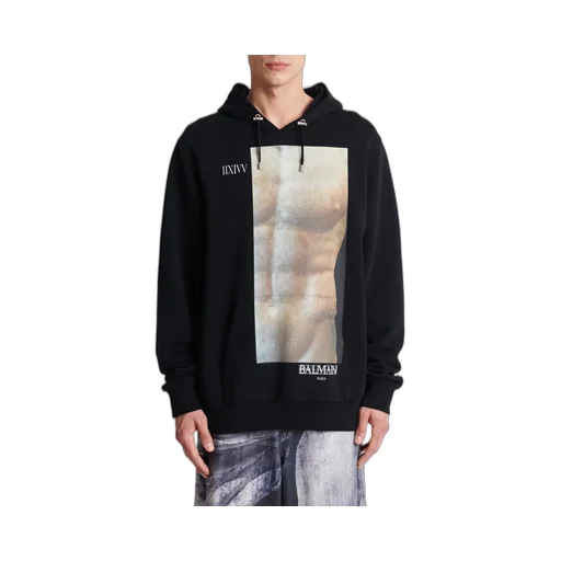 Graphic Printed Drawstring Hoodie