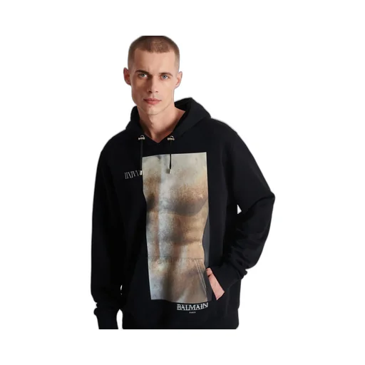 Graphic Printed Drawstring Hoodie
