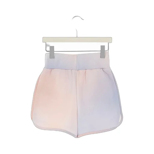 Tie-Dyed Elastic Waist Shorts