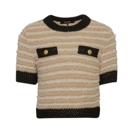 Button Detailed Straight Hem Knitted Top
