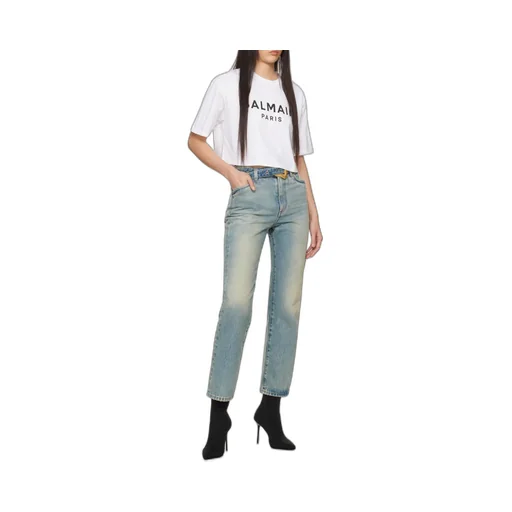 Logo Printed Cropped T-Shirt
