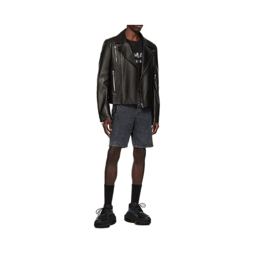 Acid-Wash Denim Shorts