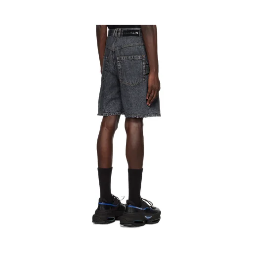 Acid-Wash Denim Shorts