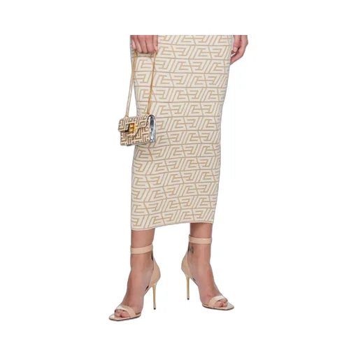 Logo Jacquard Halterneck Dress