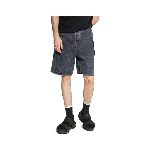 Acid-Wash Denim Shorts