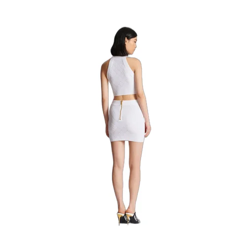 6-Button Knit Skirt