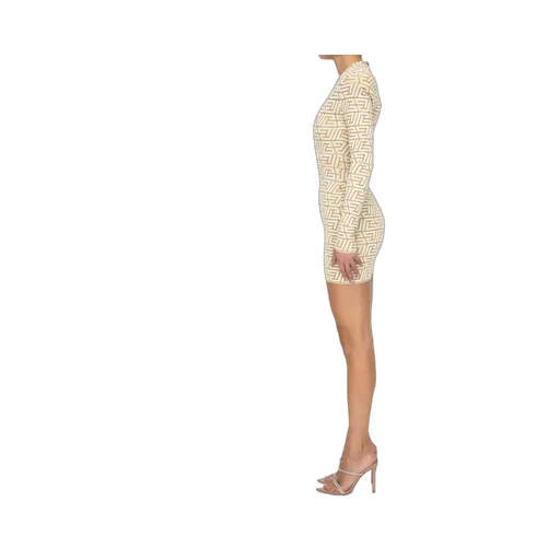 V-Neck Monogram Knitted Dress