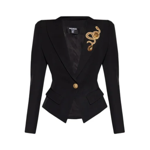 Crystal-Embellished Tailored Blazer