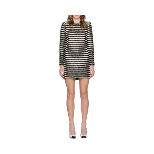 Striped Sequin Embellished Mini Dress
