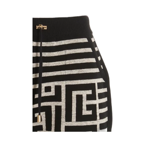 Monogram-Jacquard Wool Shorts