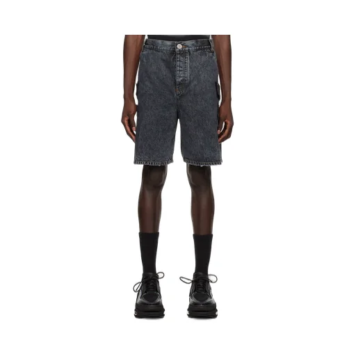 Acid-Wash Denim Shorts