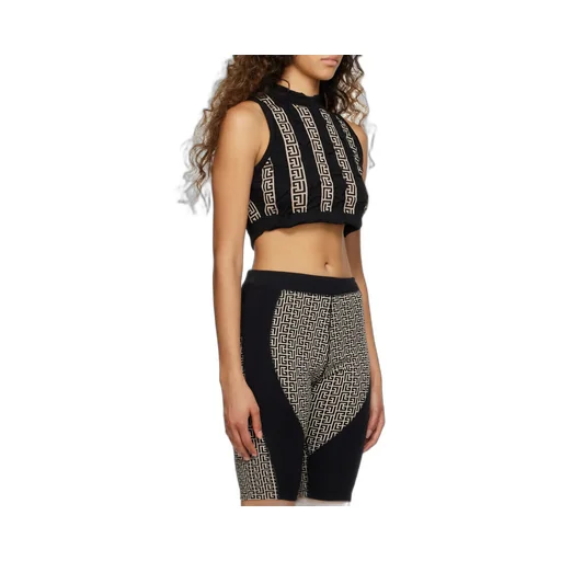 Monogram Motif Cropped Top