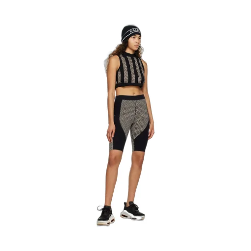 Monogram Motif Cropped Top
