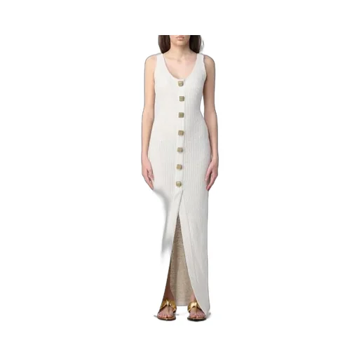 Ribbed-Knit Sleeveless Maxi Dress