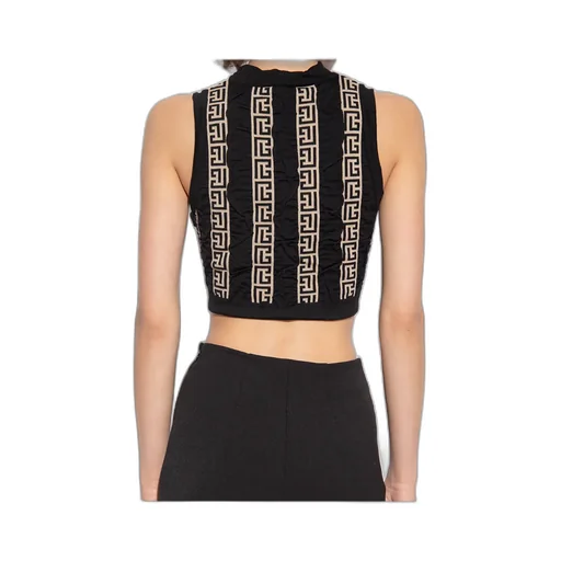 Monogram Motif Cropped Top