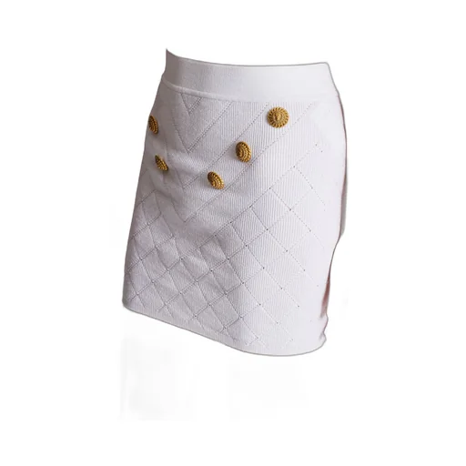 6-Button Knit Skirt