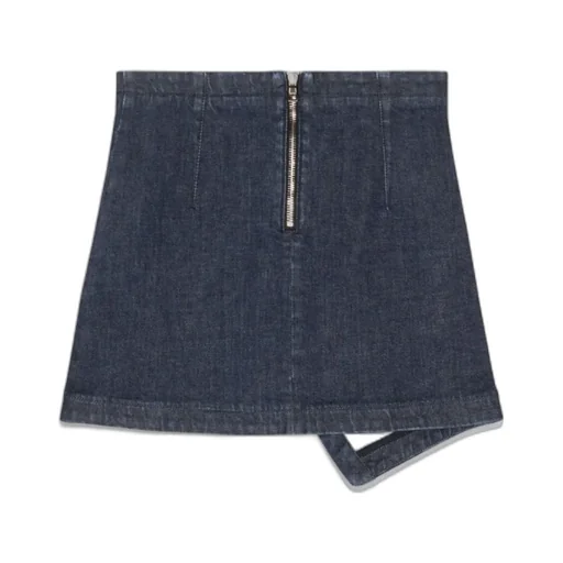 Asymmetric Denim Skirt